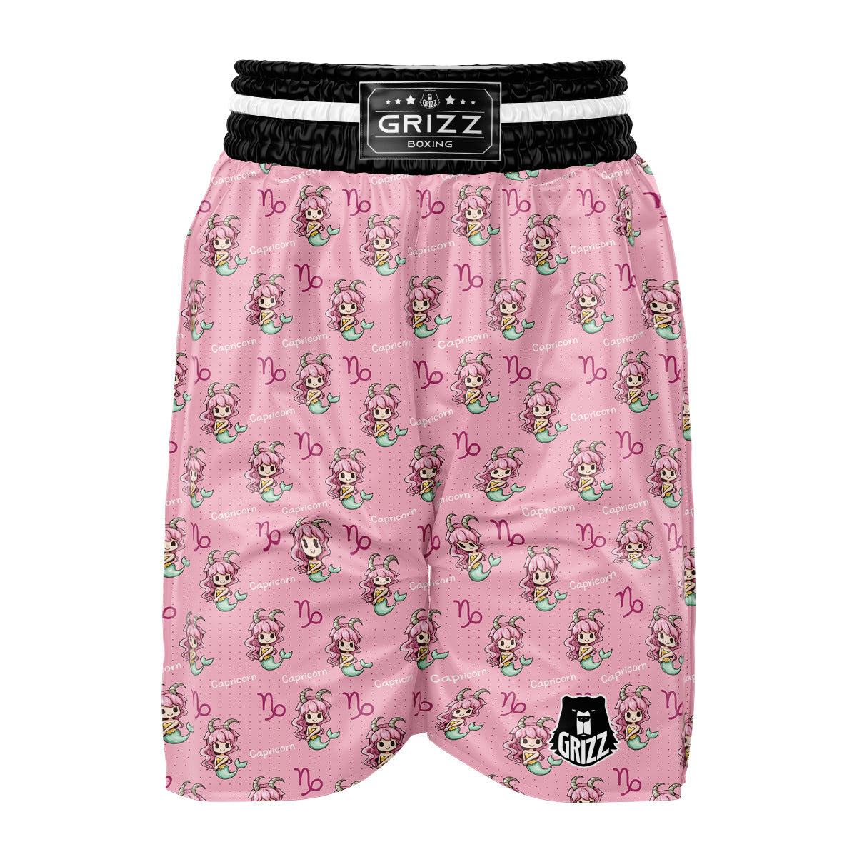 Capricorn Cute Cartoon Print Pattern Boxing Shorts-grizzshop