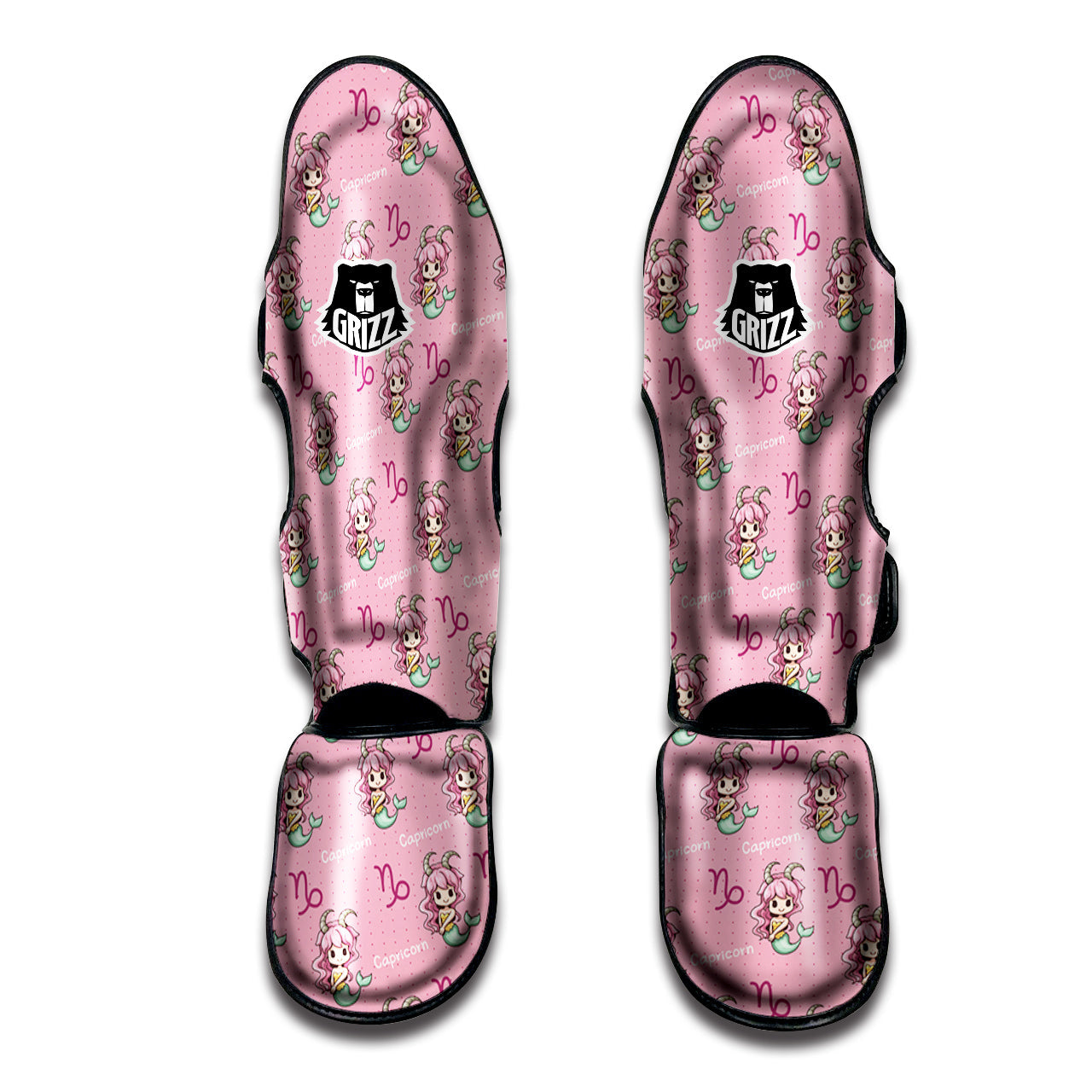 Capricorn Cute Cartoon Print Pattern Muay Thai Shin Guards-grizzshop