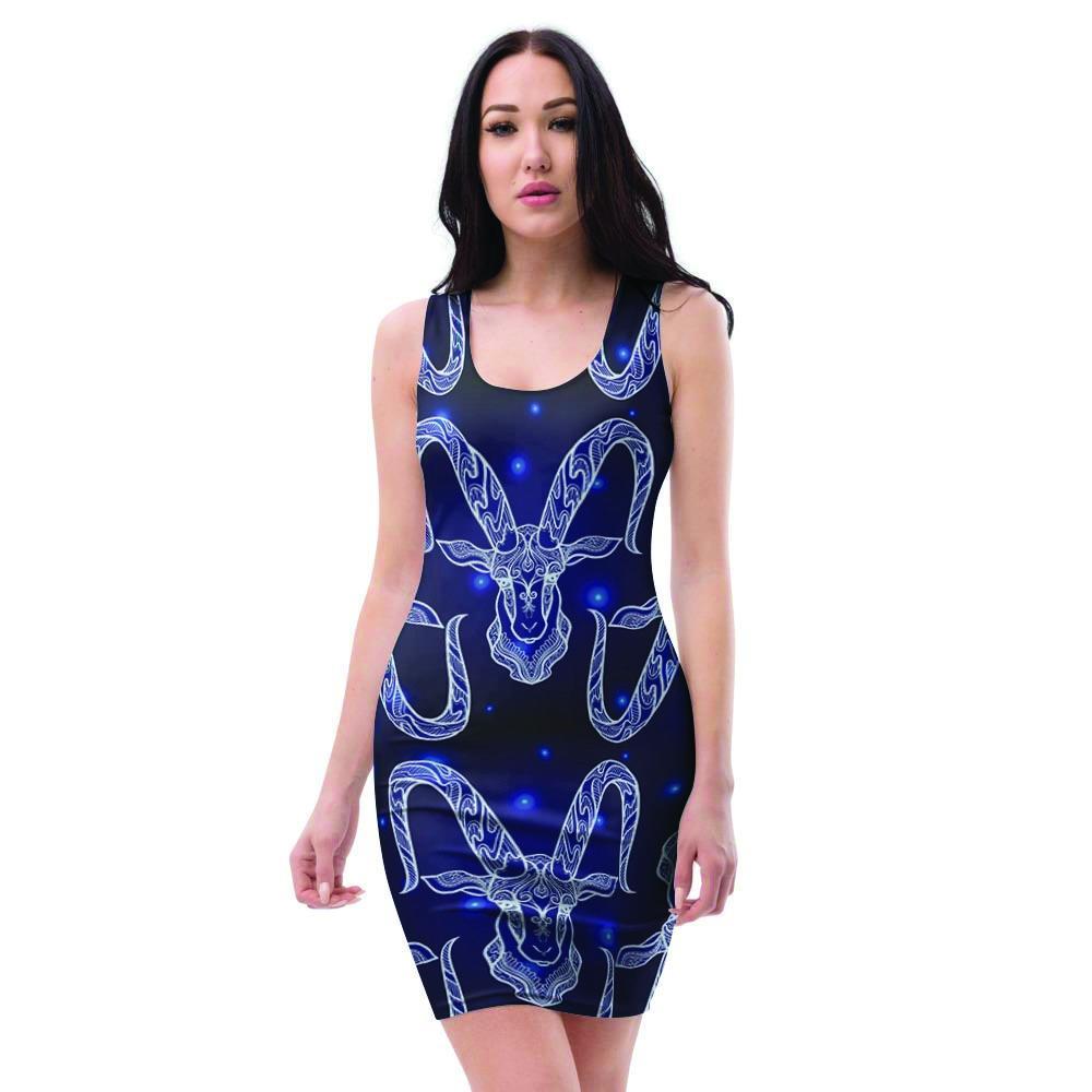 Capricorn Gothic Witch Bodycon Dress-grizzshop