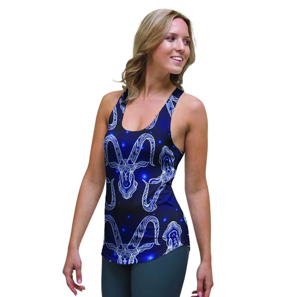 Capricorn Gothic Witch Women's Racerback Tank Top-grizzshop