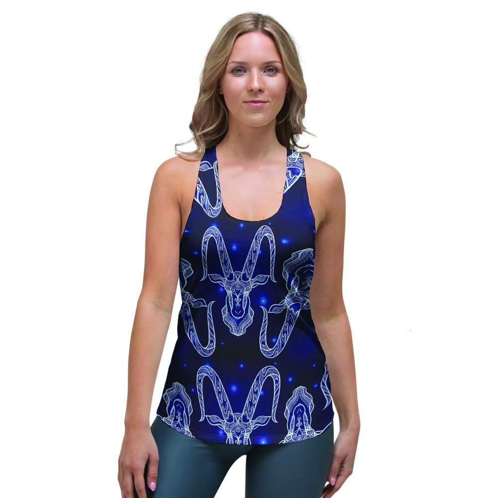 Capricorn Gothic Witch Women's Racerback Tank Top-grizzshop