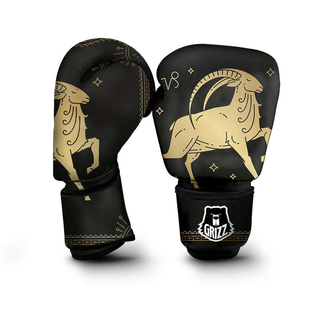Capricorn Sign Astrological Print Boxing Gloves-grizzshop