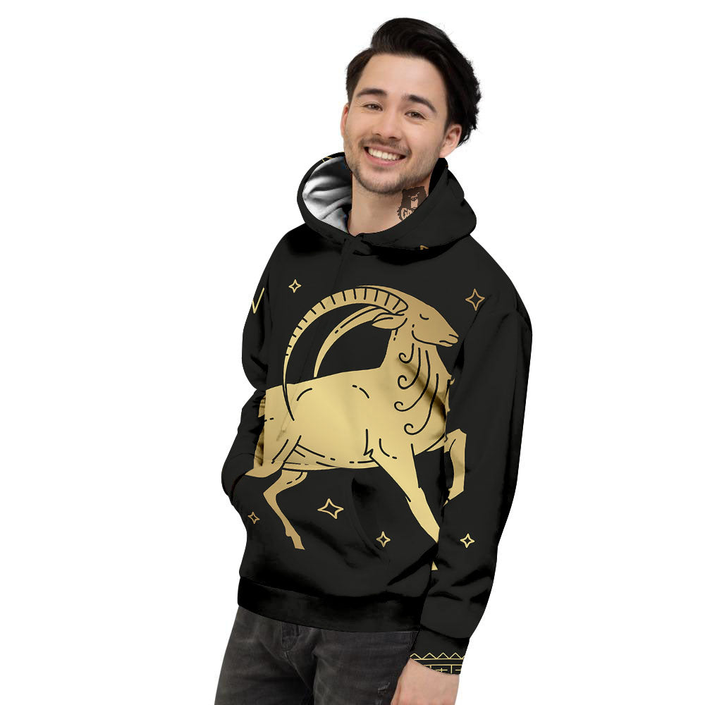 Capricorn Sign Astrological Print Men's Hoodie-grizzshop