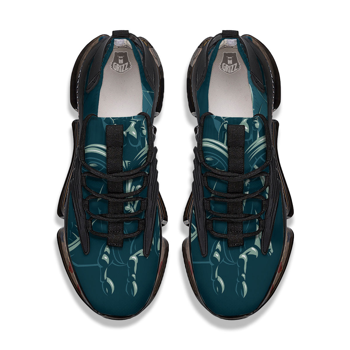 Capricorn Sign Astrology Print Black Gym Shoes-grizzshop