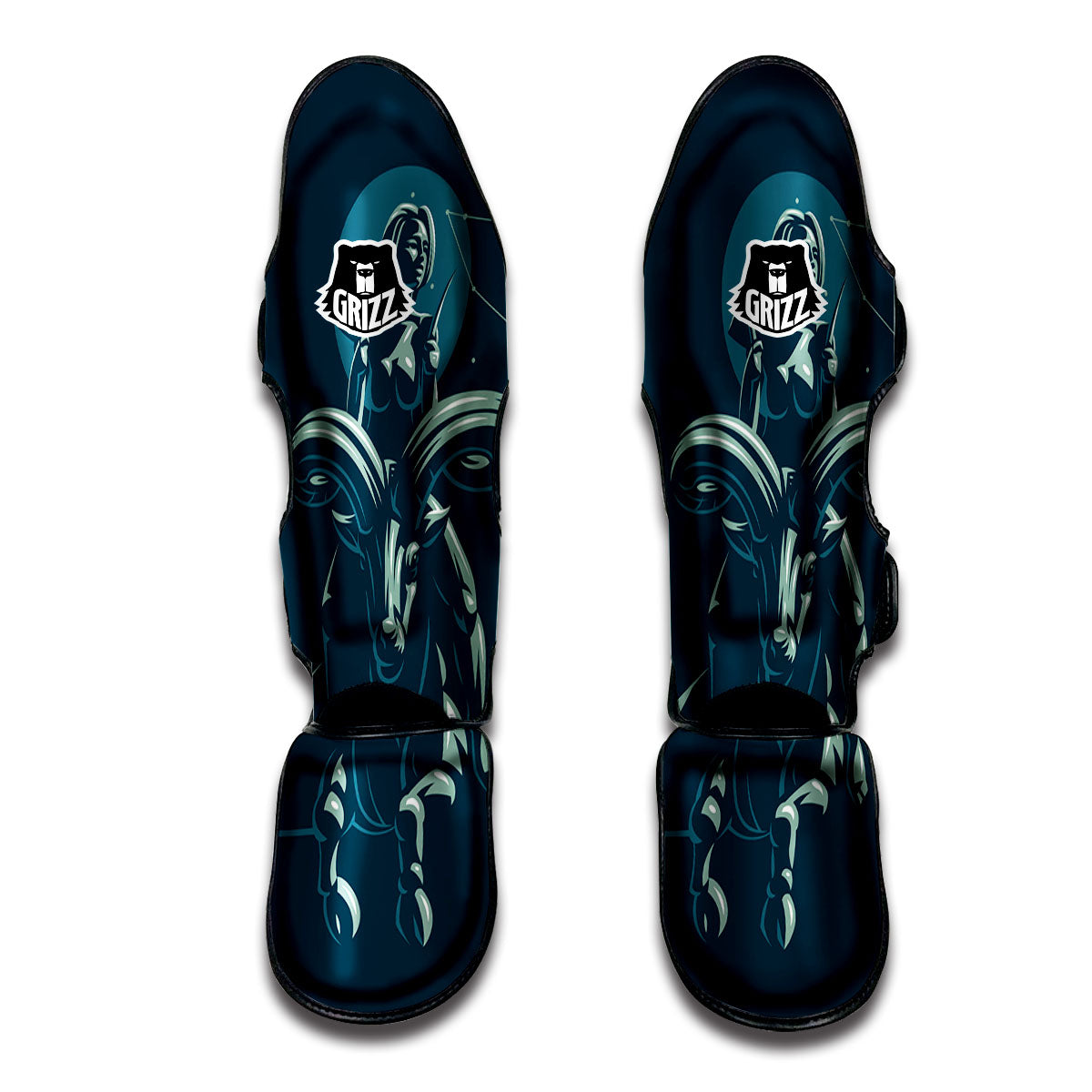 Capricorn Sign Astrology Print Muay Thai Shin Guards-grizzshop