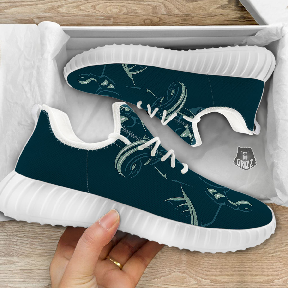 Capricorn Sign Astrology Print White Walking Shoes-grizzshop