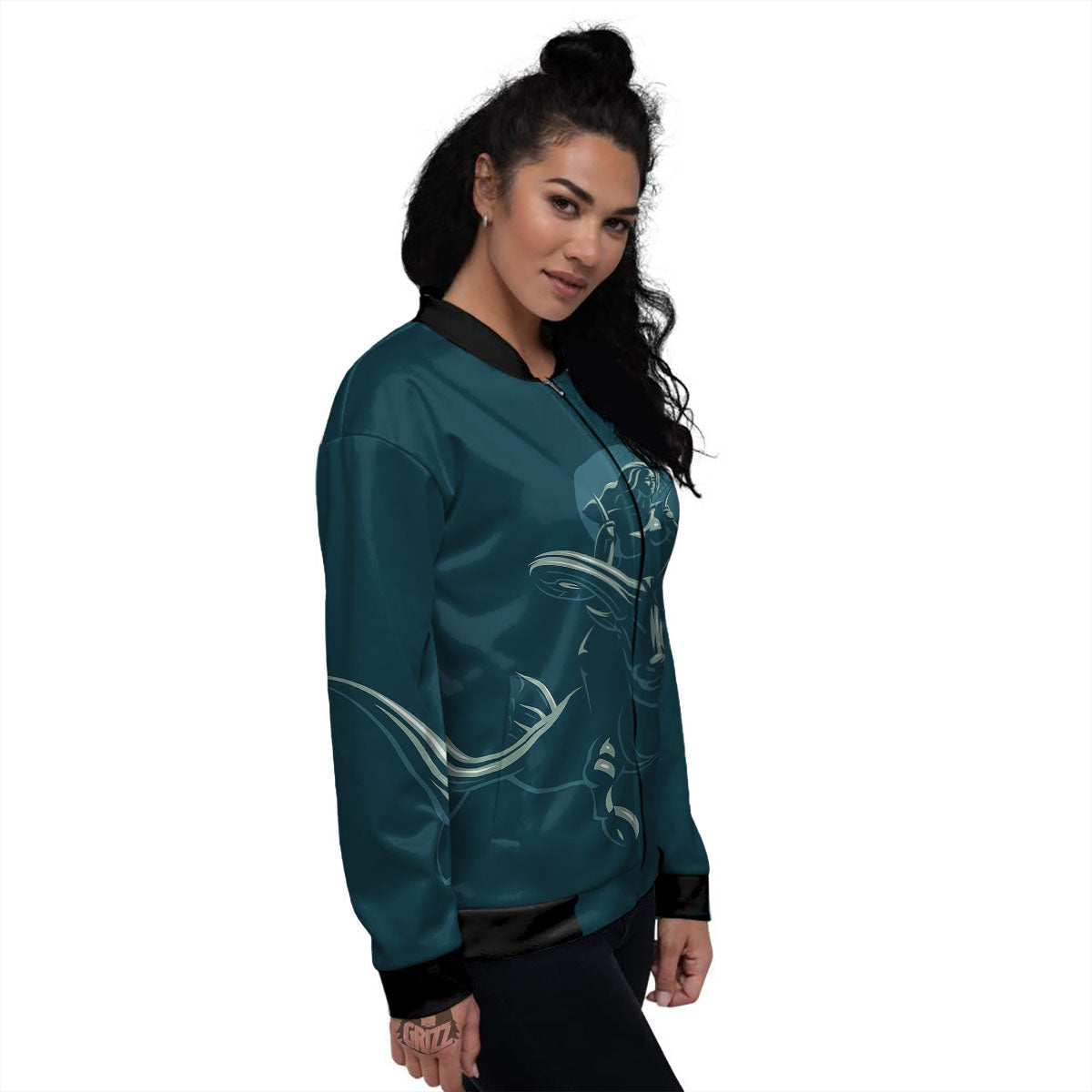 Capricorn Sign Astrology Print Women's Bomber Jacket-grizzshop