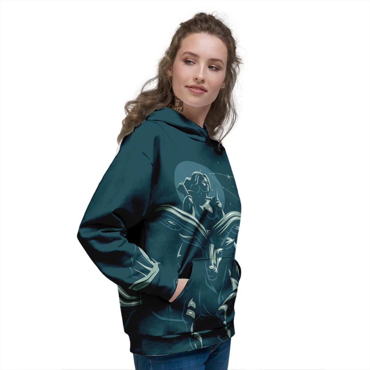 Capricorn Sign Astrology Print Women's Hoodie-grizzshop