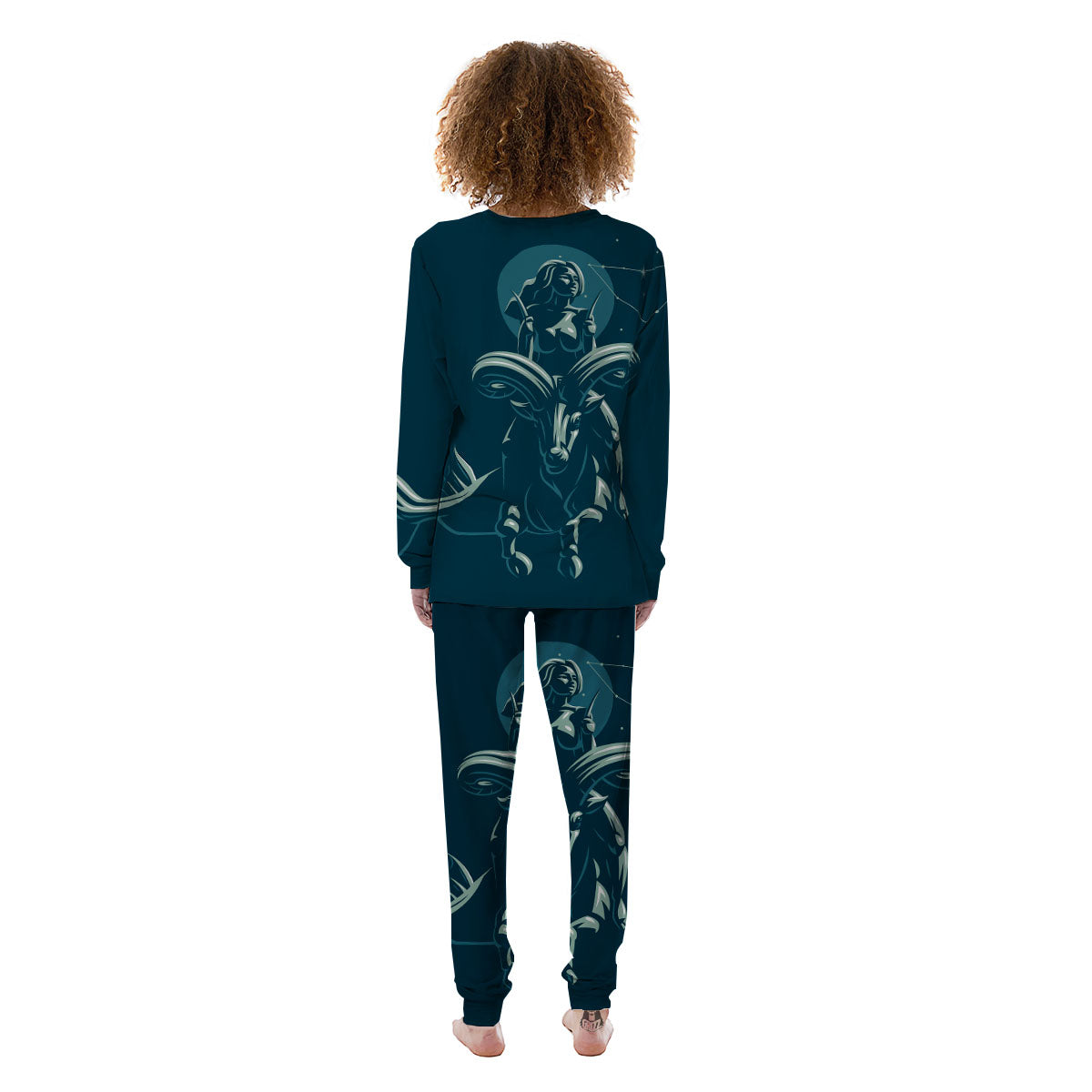 Capricorn Sign Astrology Print Women's Pajamas-grizzshop