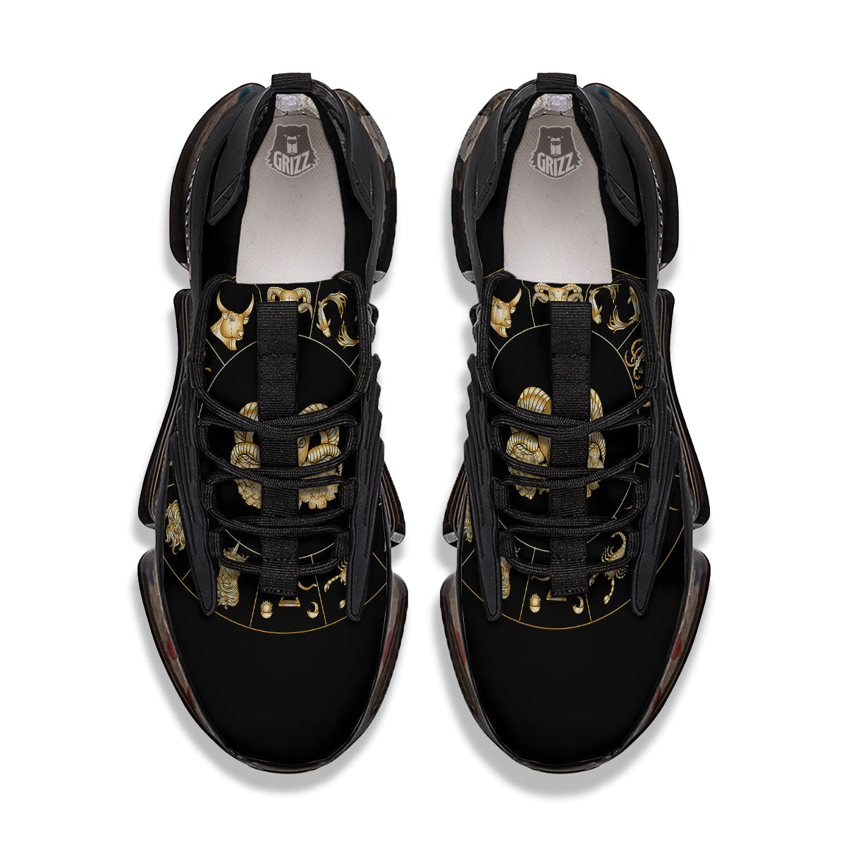 Capricorn Sign Fantasy Print Black Gym Shoes-grizzshop