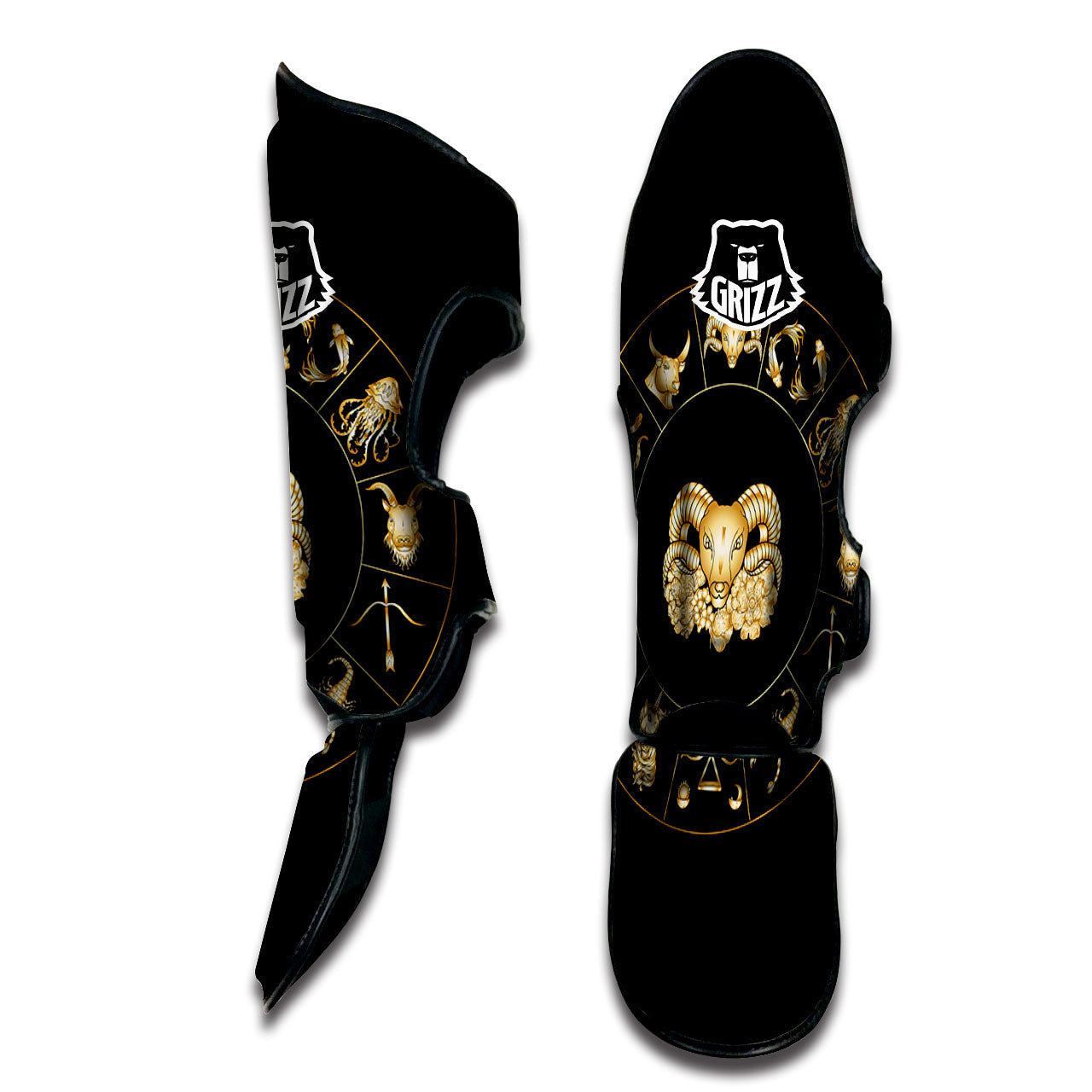 Capricorn Sign Fantasy Print Muay Thai Shin Guards-grizzshop