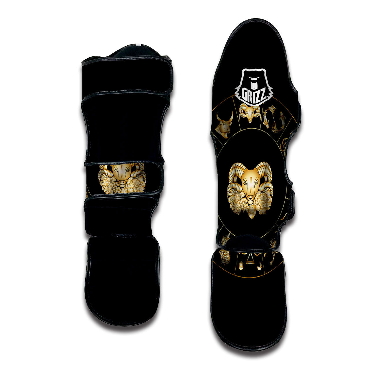 Capricorn Sign Fantasy Print Muay Thai Shin Guards-grizzshop