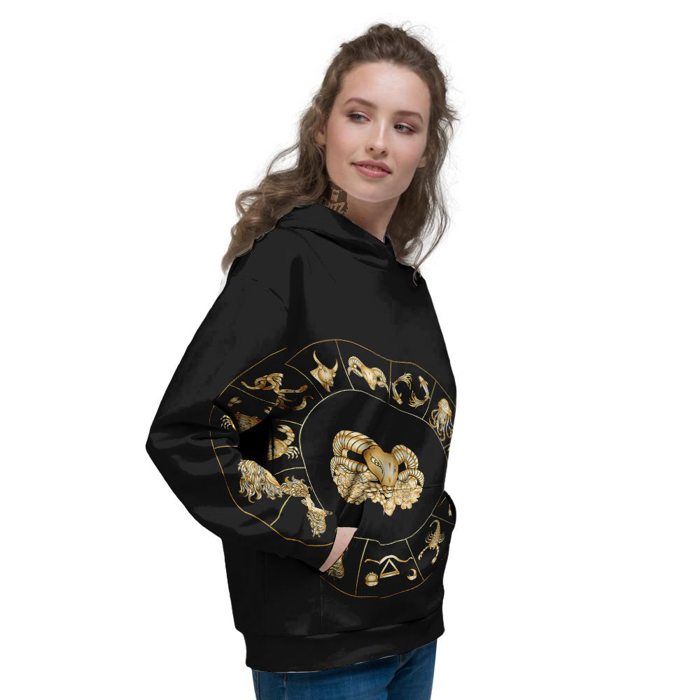 Capricorn Sign Fantasy Print Women's Hoodie-grizzshop
