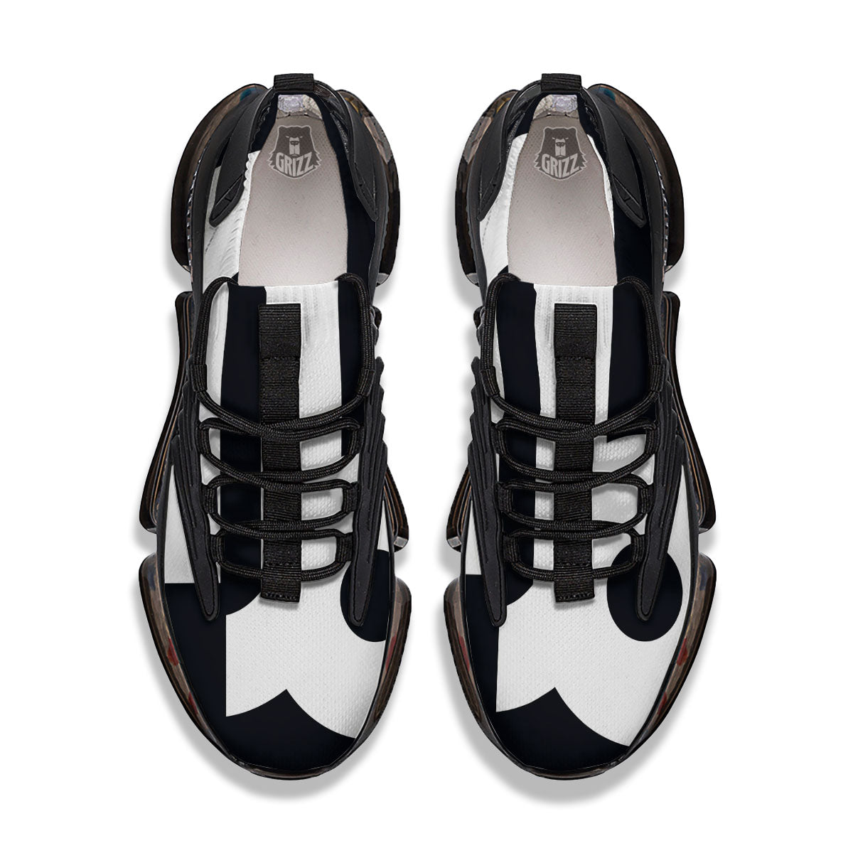 Capricorn Sign Zodiac White And Black Print Black Gym Shoes-grizzshop