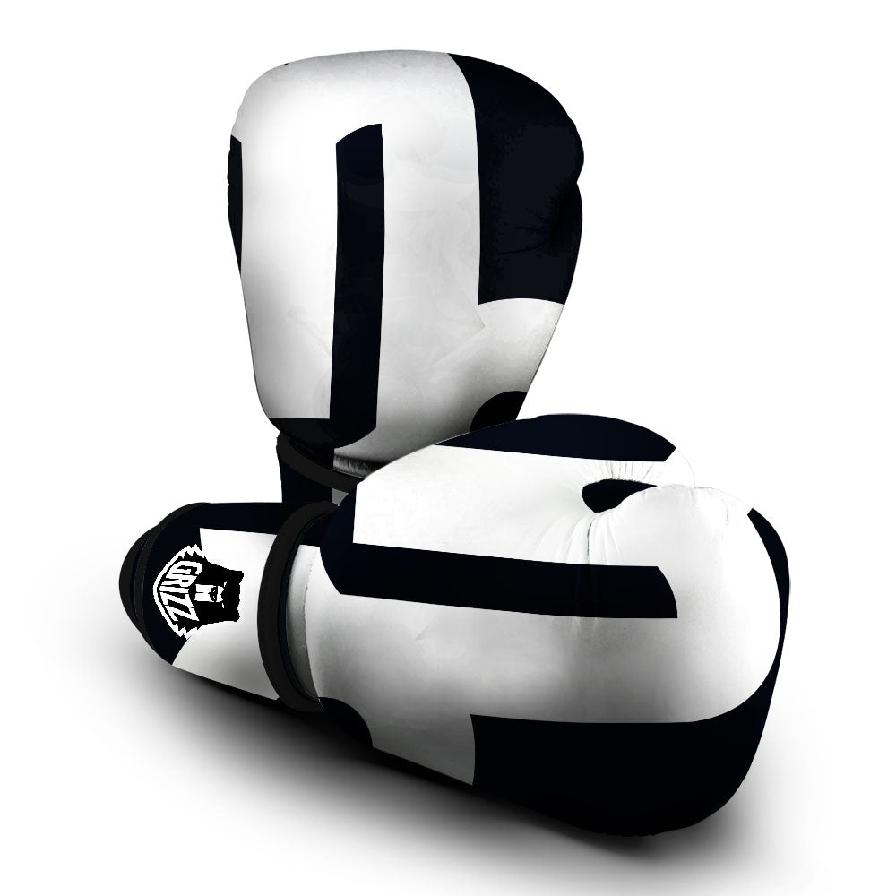 Capricorn Sign Zodiac White And Black Print Boxing Gloves-grizzshop