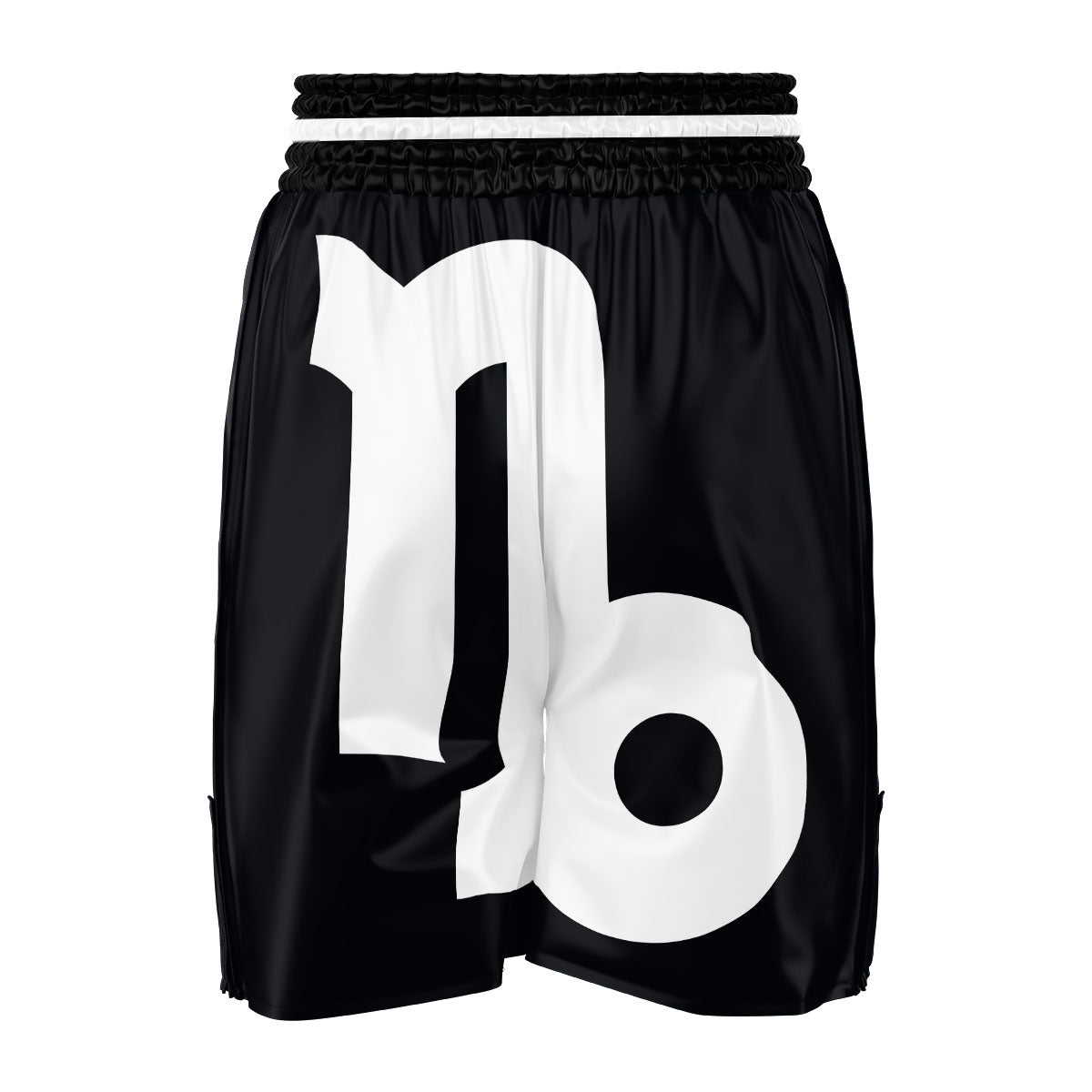 Capricorn Sign Zodiac White And Black Print Boxing Shorts-grizzshop