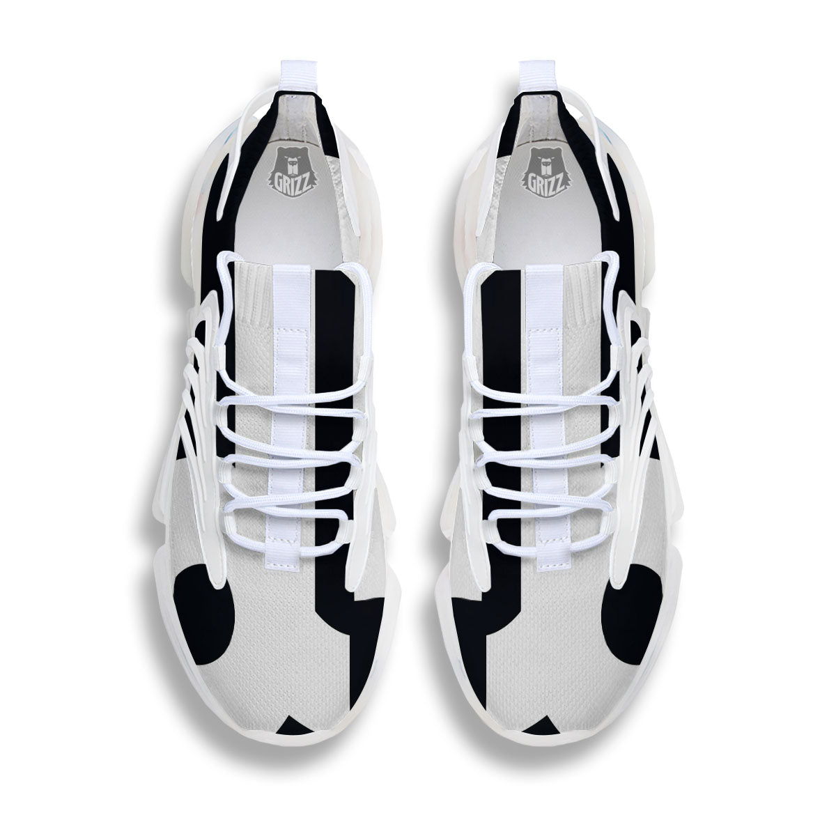 Capricorn Sign Zodiac White And Black Print White Gym Shoes-grizzshop