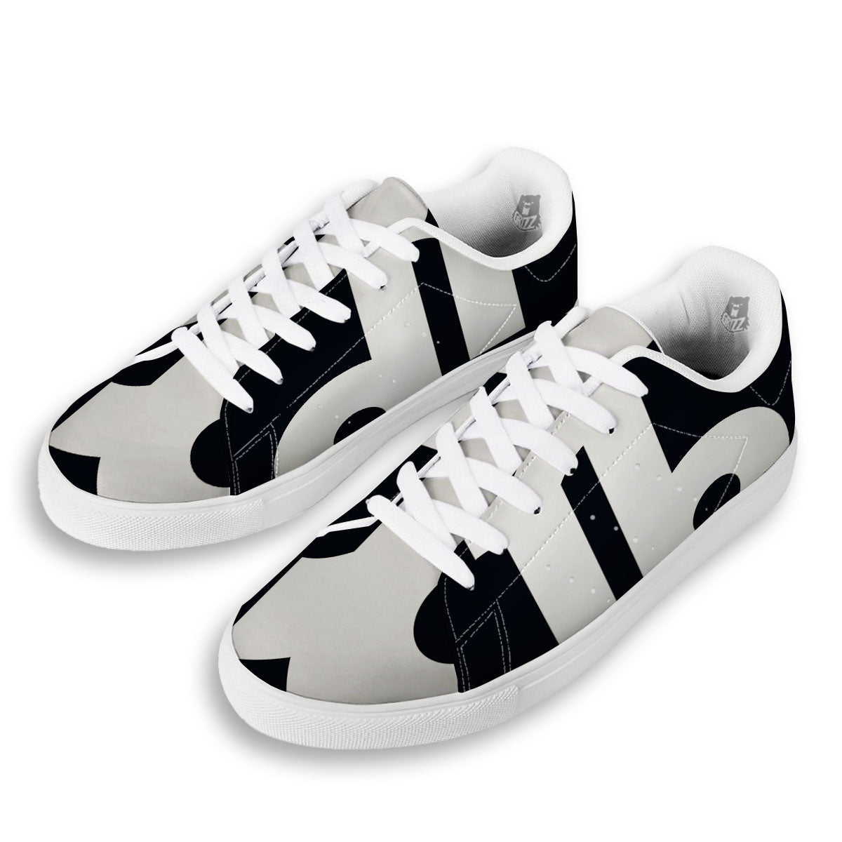 Capricorn Sign Zodiac White And Black Print White Low Top Sneakers-grizzshop