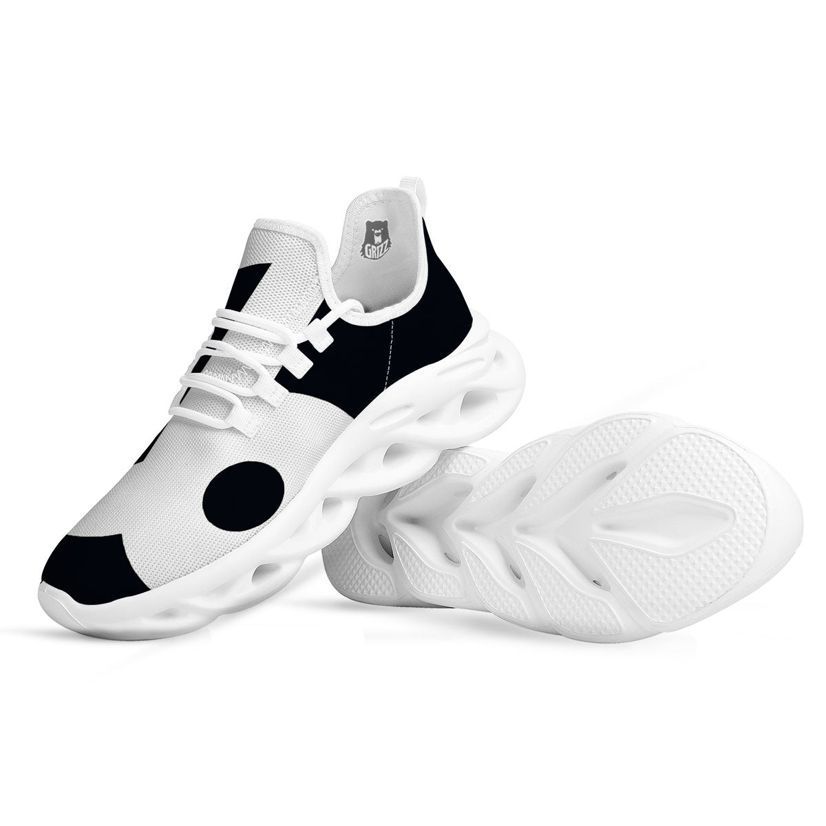 Capricorn Sign Zodiac White And Black Print White Running Shoes-grizzshop
