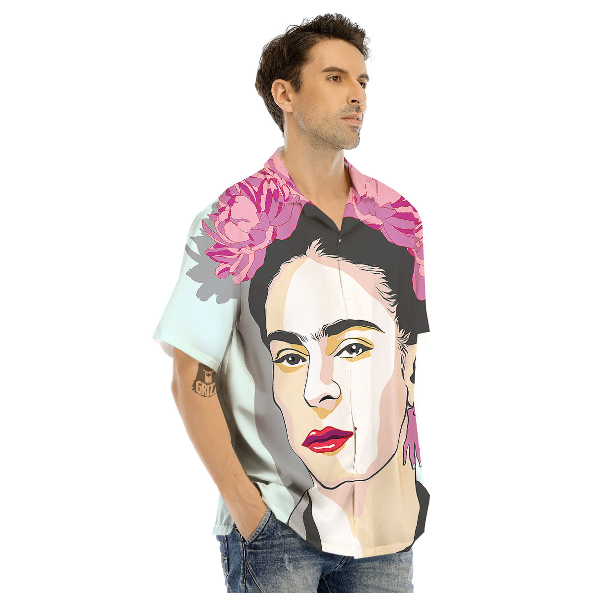 Carmen Frida Kahlo Magdalena Print Men's Hawaiian Shirt-grizzshop