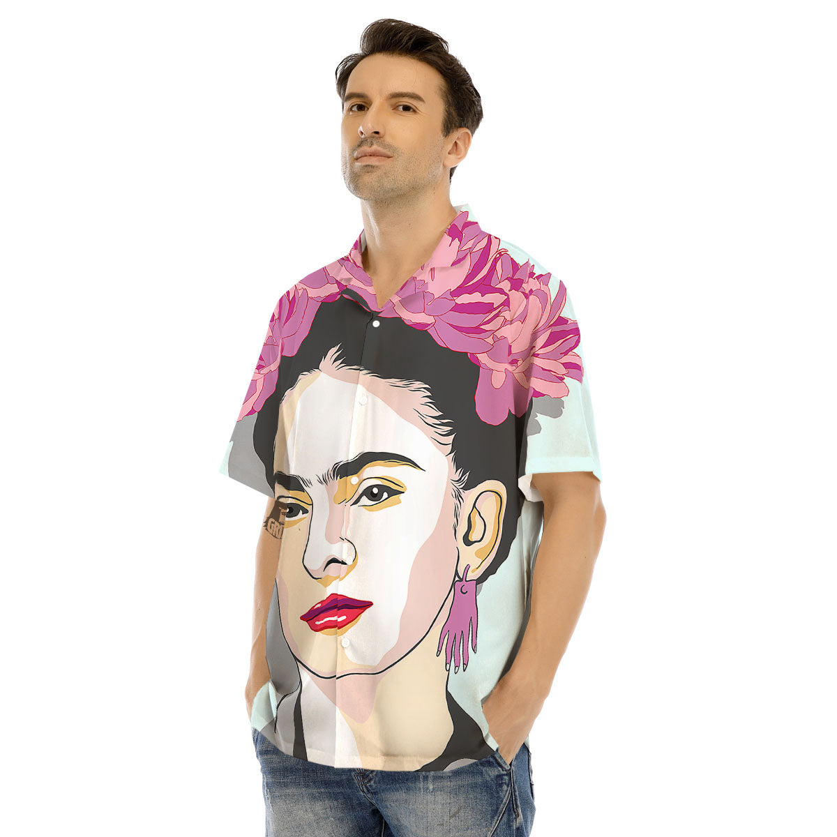 Carmen Frida Kahlo Magdalena Print Men's Hawaiian Shirt-grizzshop