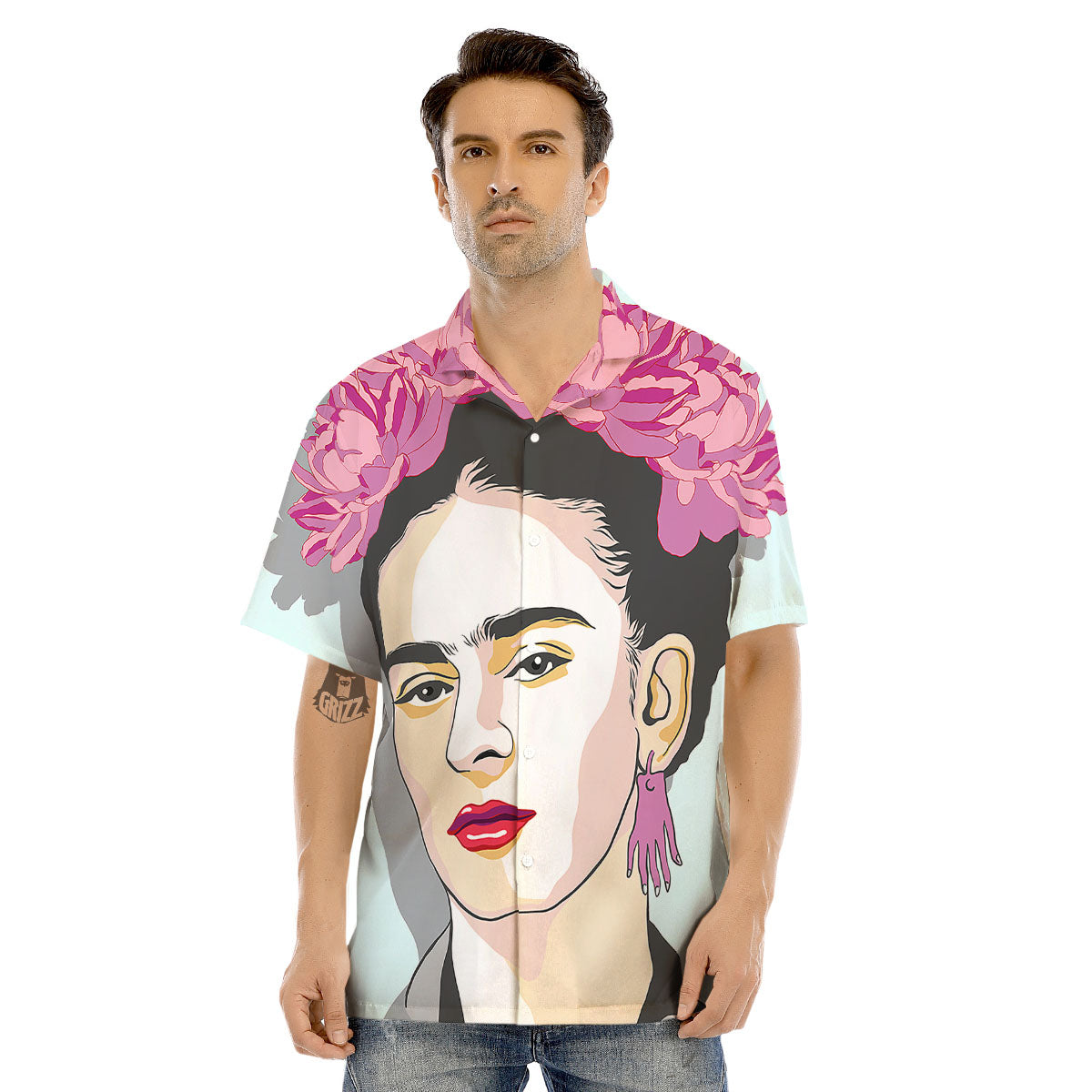 Carmen Frida Kahlo Magdalena Print Men's Hawaiian Shirt-grizzshop