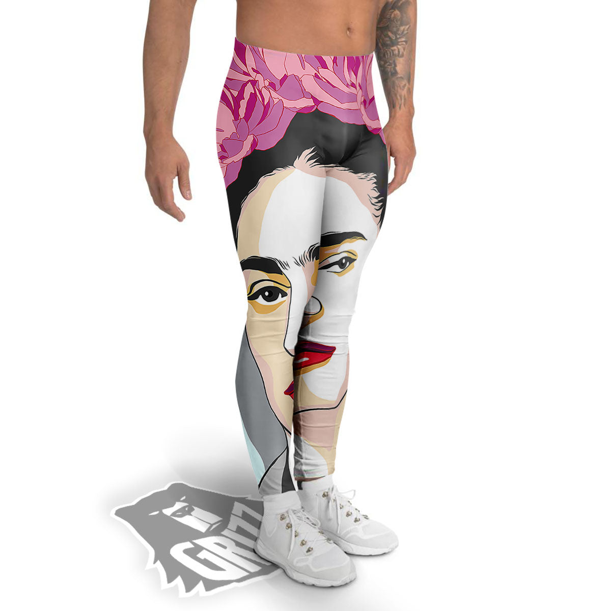 Carmen Frida Kahlo Magdalena Print Men's Leggings-grizzshop