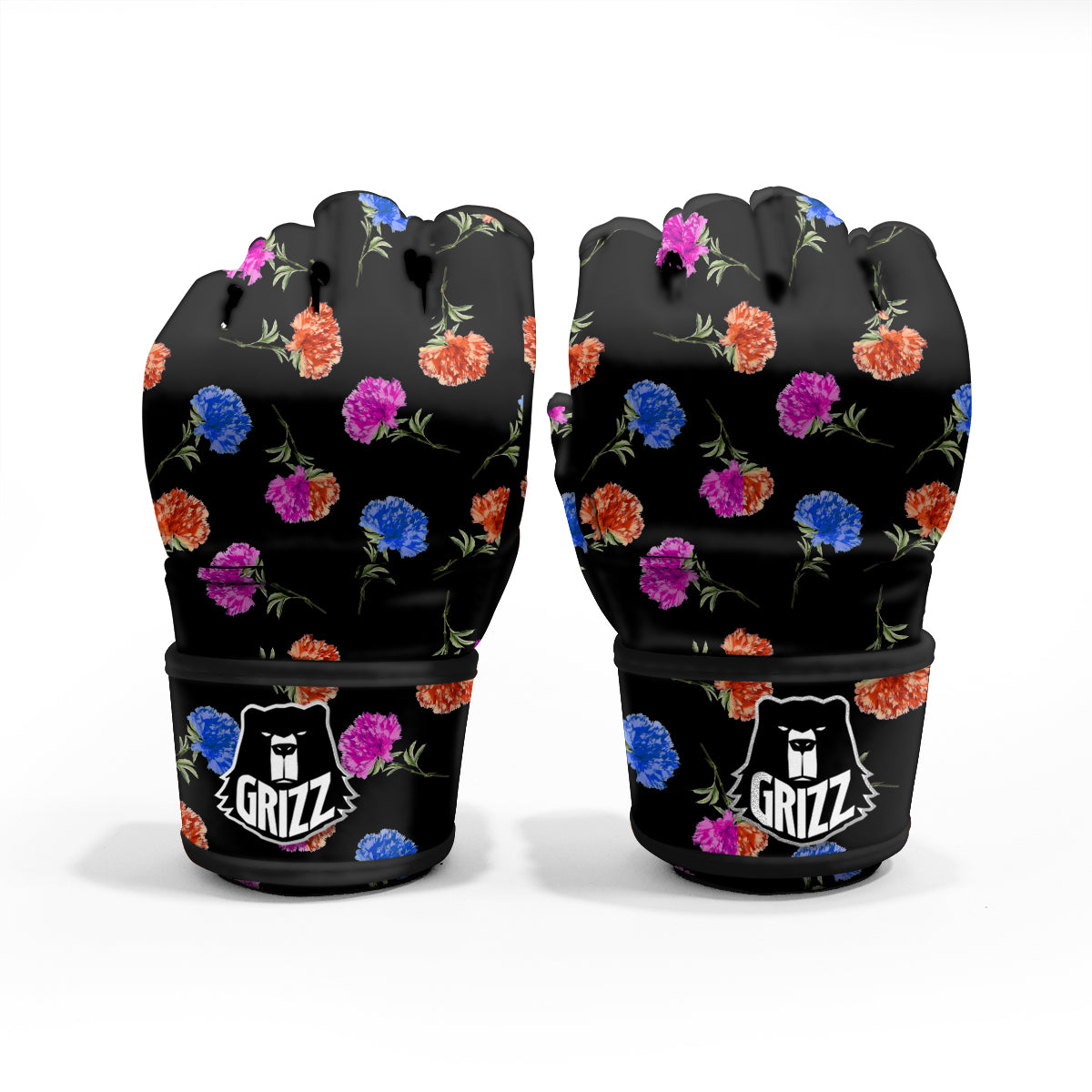 Carnation Watercolor Print Pattern MMA Gloves-grizzshop