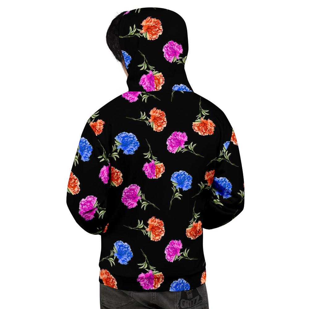 Carnation Watercolor Print Pattern Men's Hoodie-grizzshop