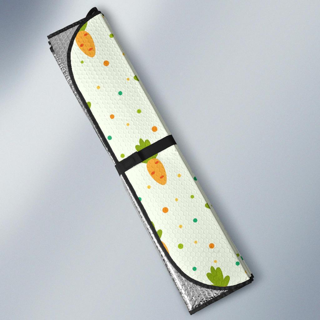 Carrot Dot Pattern Print Car Sun Shade-grizzshop