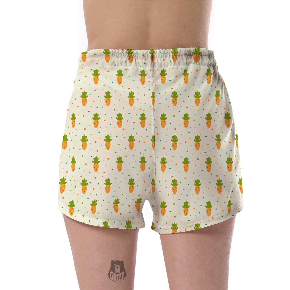 Carrot Dot Pattern Print Women's Shorts-grizzshop