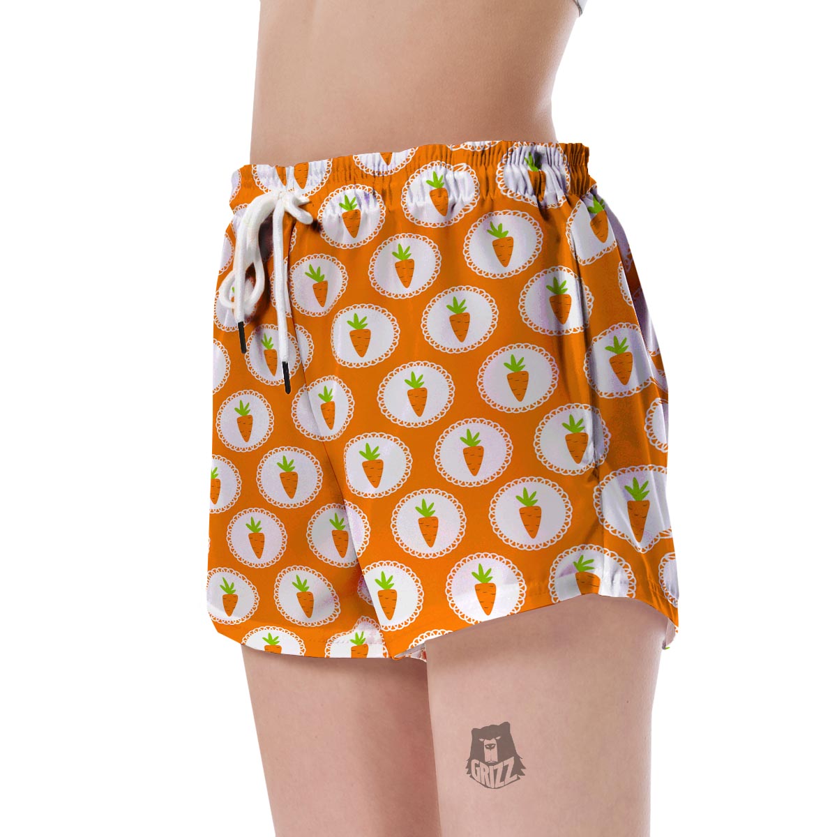 Carrot Pattern Print Women's Shorts-grizzshop
