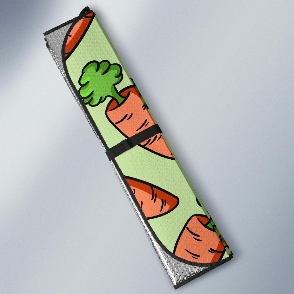 Carrot Print Pattern Car Sun Shade-grizzshop