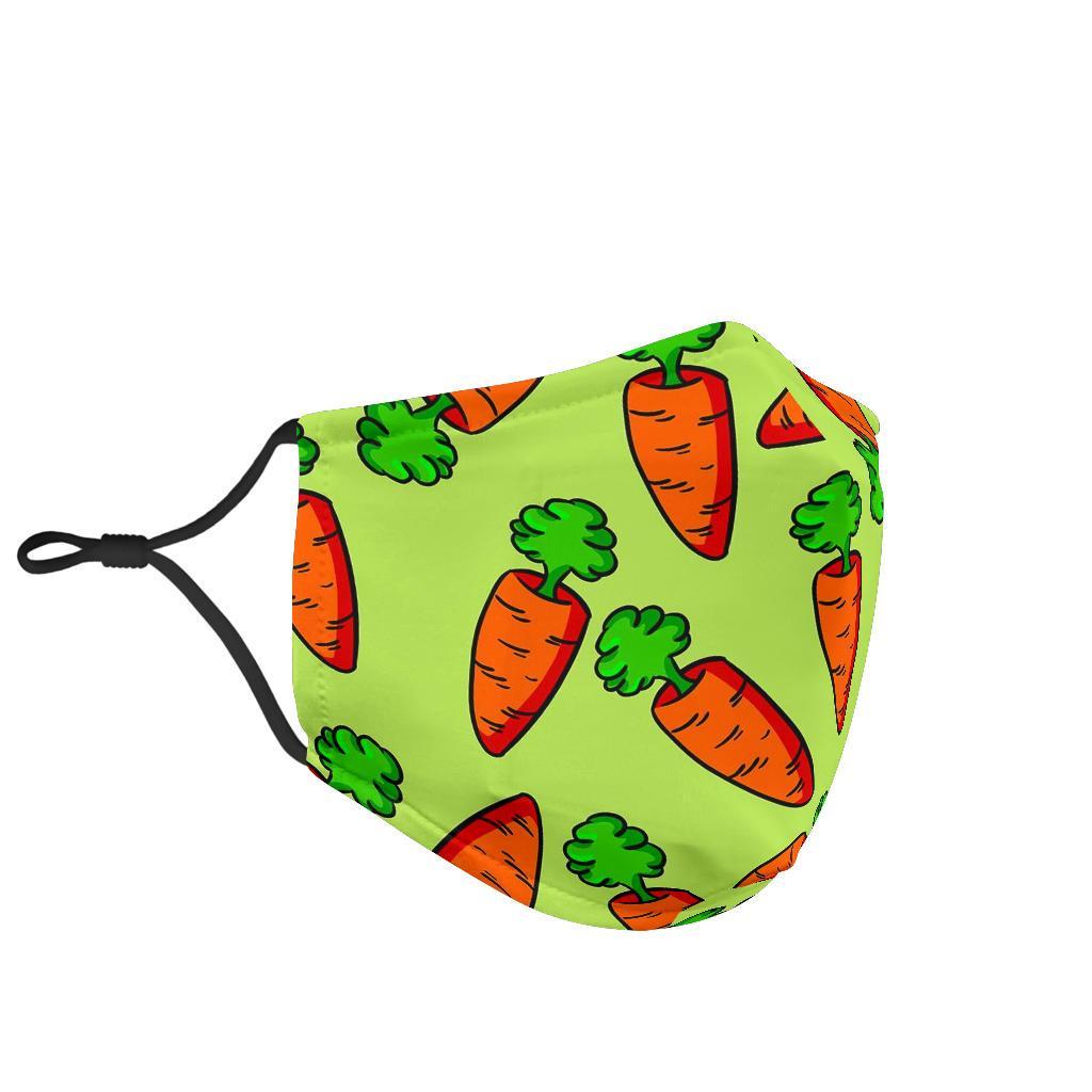 Carrot Print Pattern Face Mask-grizzshop