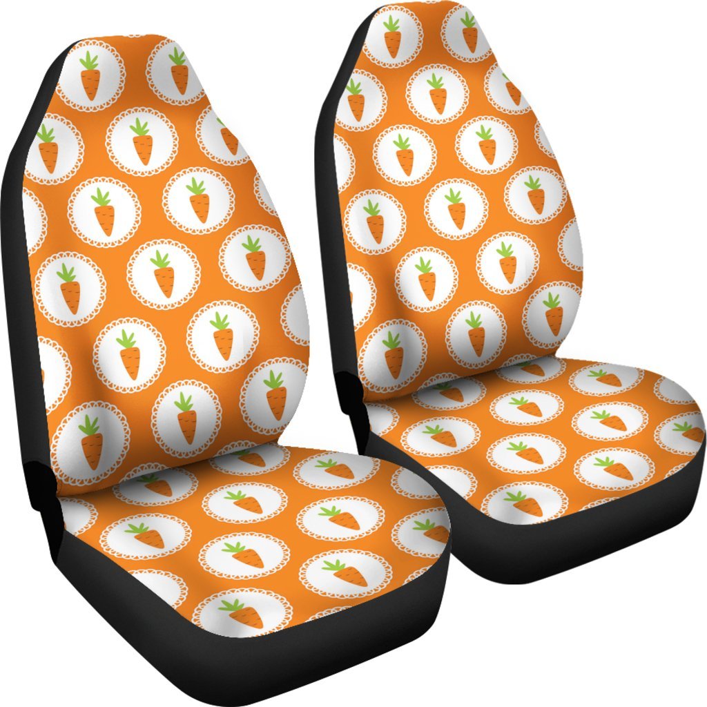Carrot Pattern Print Universal Fit Car Seat Cover-grizzshop