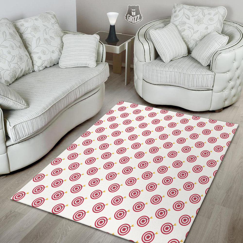 Cartoon Dartboard Print Pattern Floor Mat-grizzshop
