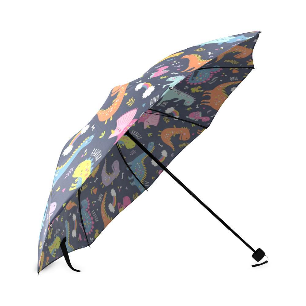 Cartoon Dino Dinosaur Pattern Print Foldable Umbrella-grizzshop