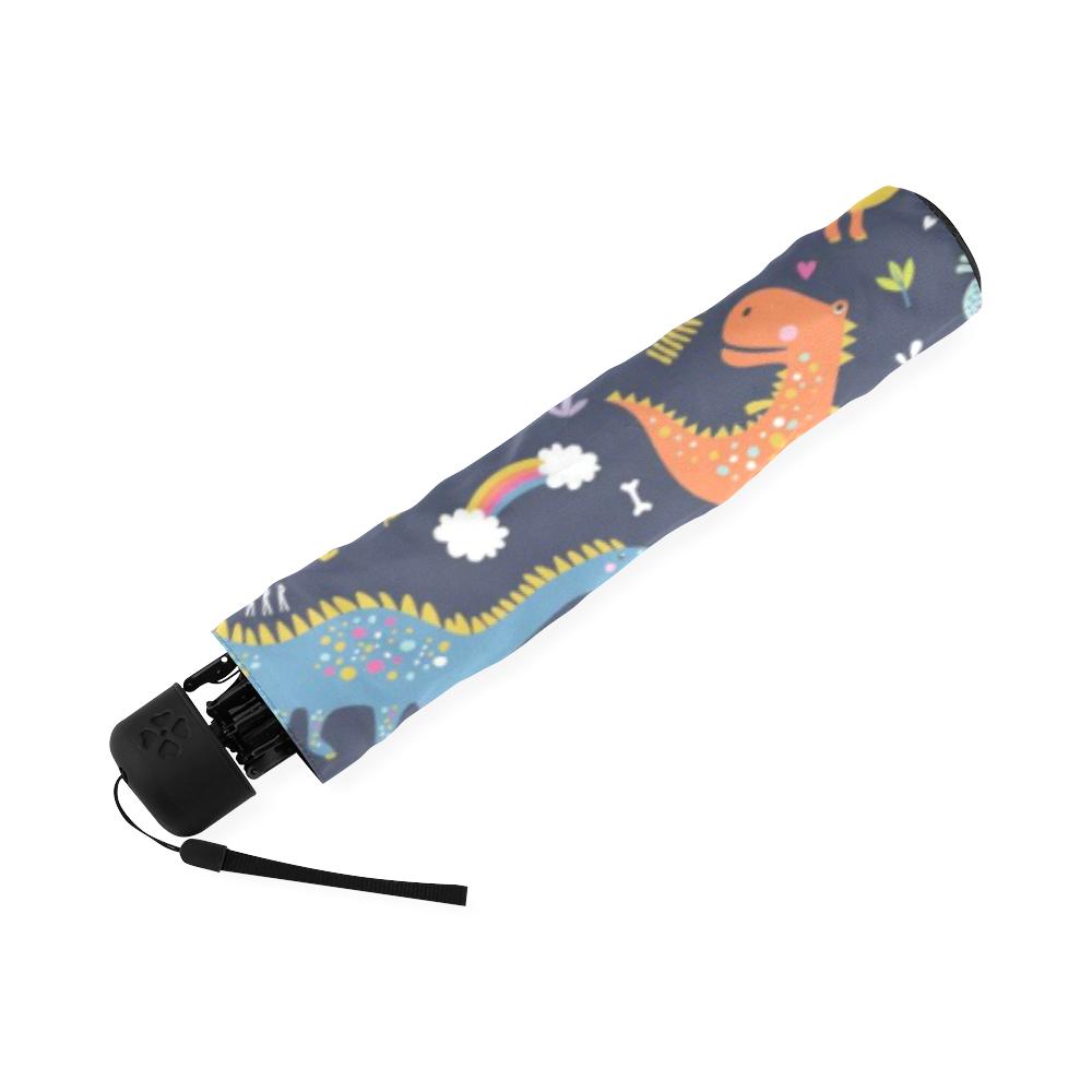 Cartoon Dino Dinosaur Pattern Print Foldable Umbrella-grizzshop