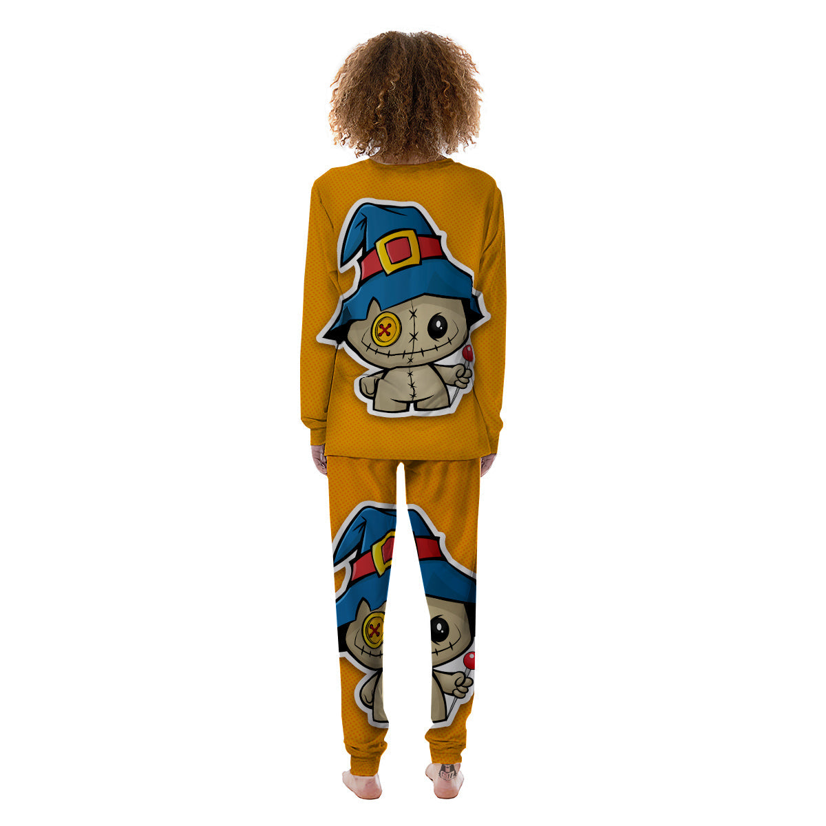 Cartoon Doll Voodoo Print Women's Pajamas-grizzshop