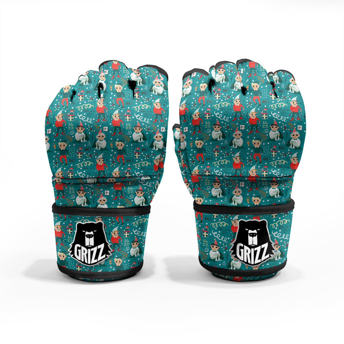 Cartoon Elf Print Pattern MMA Gloves-grizzshop