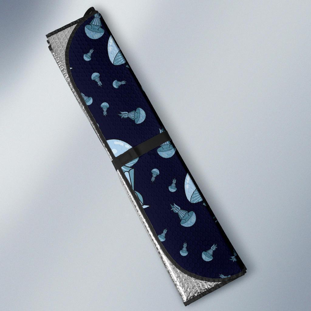 Cartoon Jellyfish Print Pattern Car Sun Shade-grizzshop