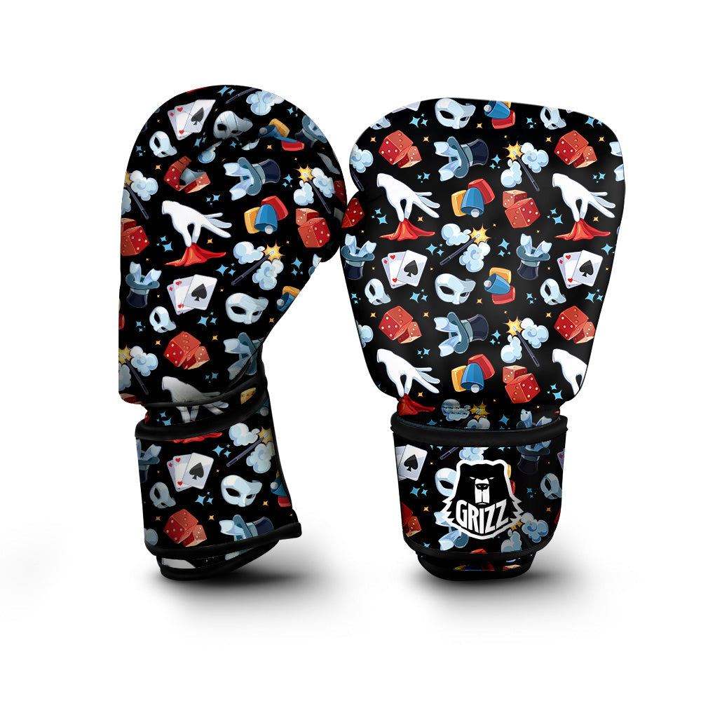 Cartoon Magic Show Print Pattern Boxing Gloves-grizzshop