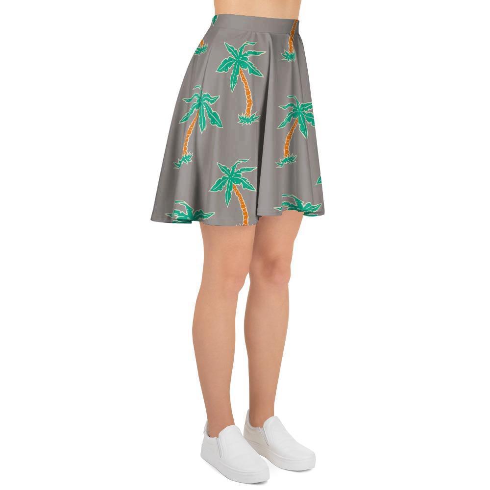 Cartoon Palm Tree Hawaiian Print Women's Skirt-grizzshop