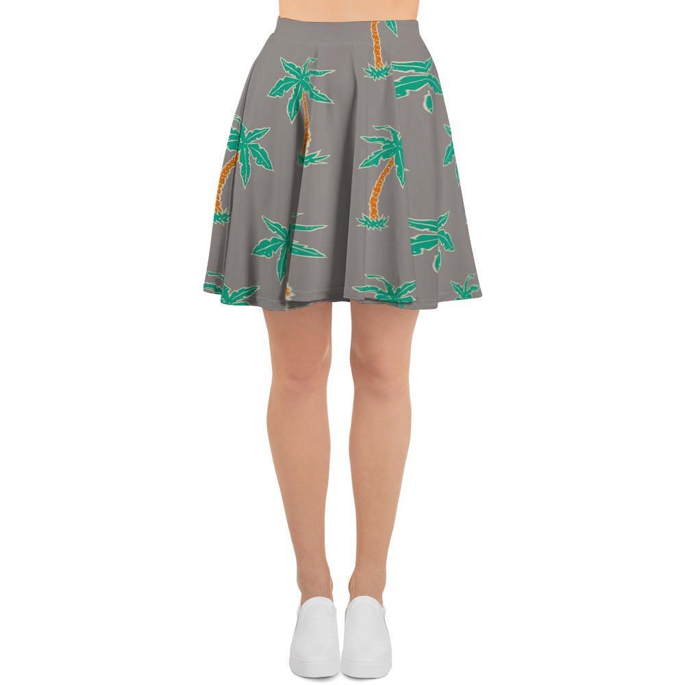 Cartoon Palm Tree Hawaiian Print Women's Skirt-grizzshop