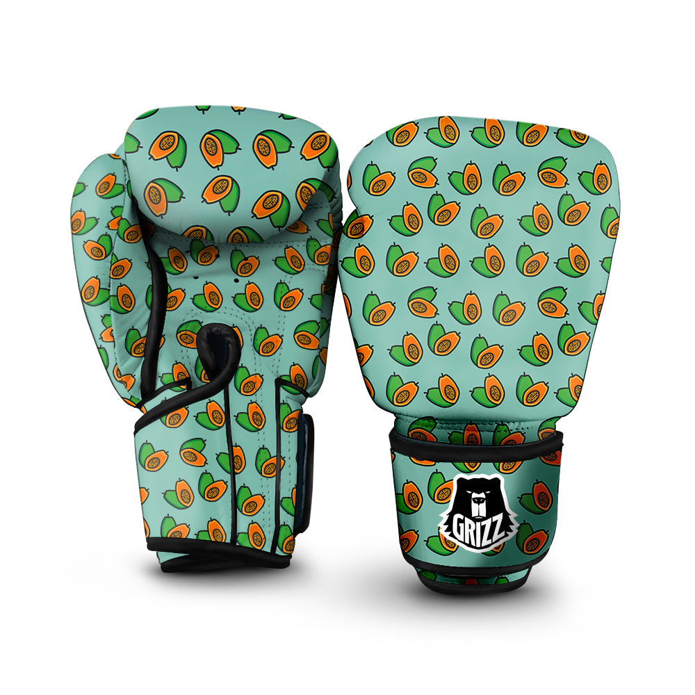 Cartoon Papaya Print Pattern Boxing Gloves-grizzshop
