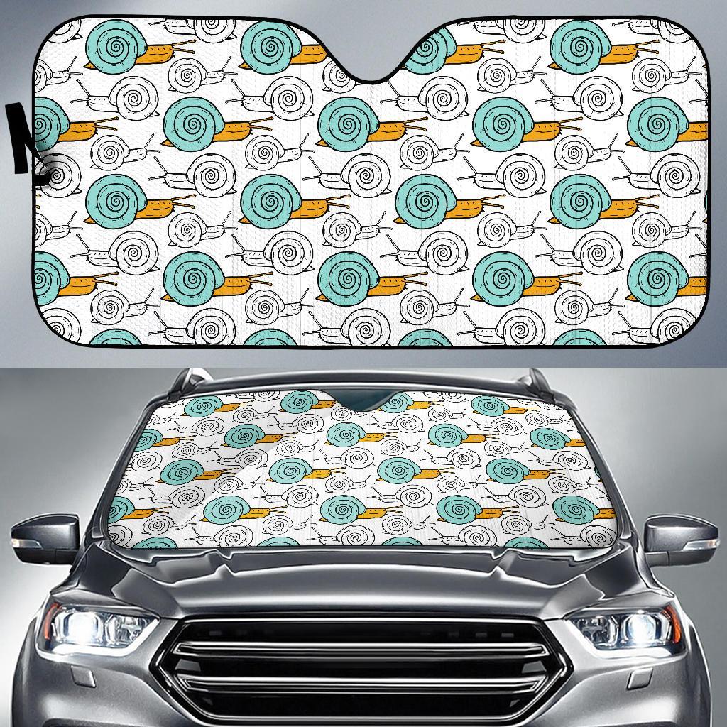 Cartoon Snail Pattern Print Car Sun Shade-grizzshop