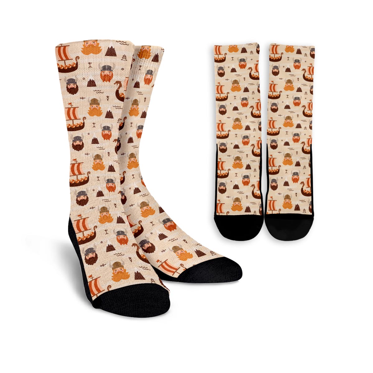Cartoon Viking Norse Unisex Socks-grizzshop