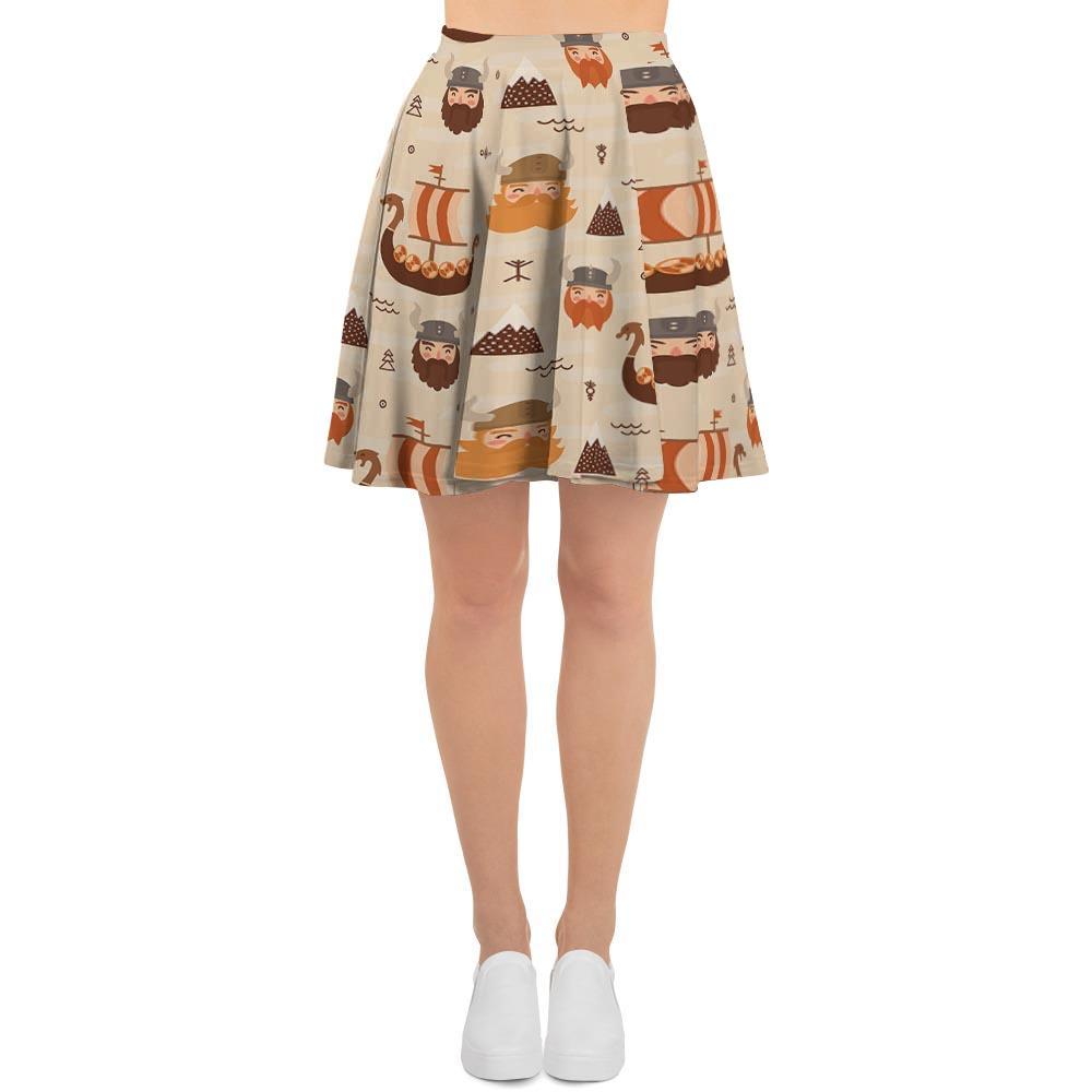 Cartoon Viking Norse Women's Skirt-grizzshop