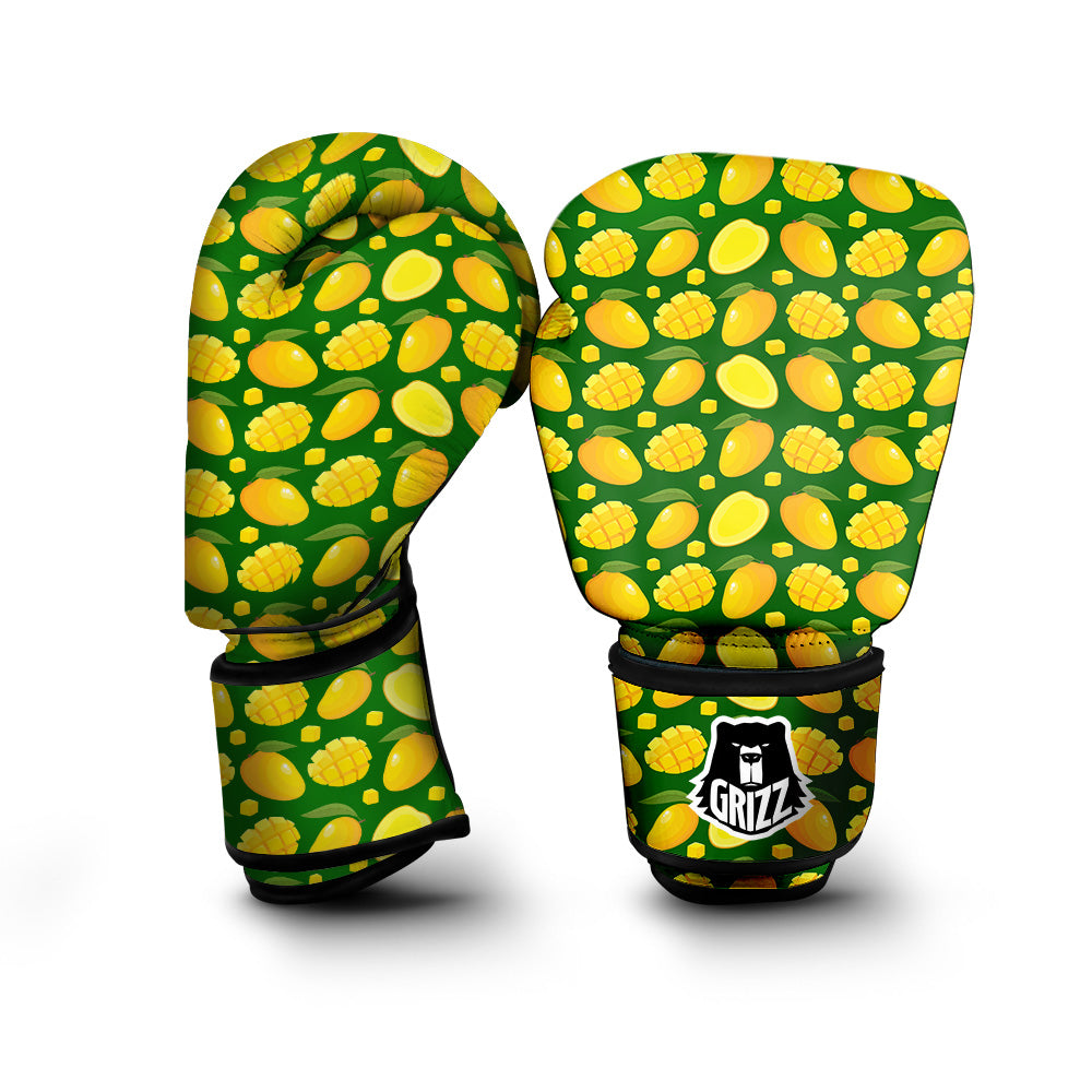 Cartoon Yellow Mango Slice Print Pattern Boxing Gloves-grizzshop