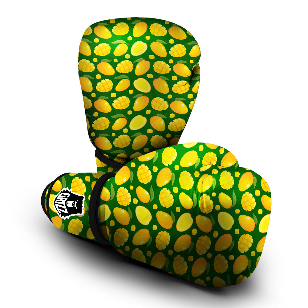 Cartoon Yellow Mango Slice Print Pattern Boxing Gloves-grizzshop